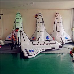 wholesale Advertising Inflatables 26ft High Inflatable Balloon Spacecraft Shuttle Advertising With 7 Color LED Light Inflable Space Vehicles