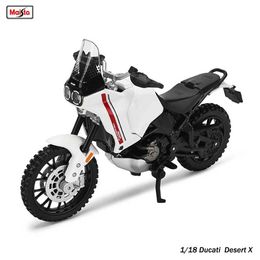 Diecast Model Cars Maisto 1 18 Dukadi Desert X Original Authorization Simulation Alloy Motorcycle Model Toy Car Gift SeriesL2405