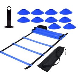 Equipment Speed Agility Training Set Includes Agility Ladder With Carrying Bag 10 Disc Cones For Hurdles Training Football