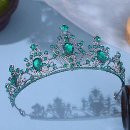 Hair Clips Baroque Crystal Crown Tiara Vintage Rhinestone Prom Diadem Bridal Wedding Accessories Jewellery For Women Bride