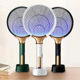 Zappers 1200mAh Electric Mosquito Swatter LED Rechargeable Anti Fly Bug Zapper Killer Trap Insect Racket Pest Control Product