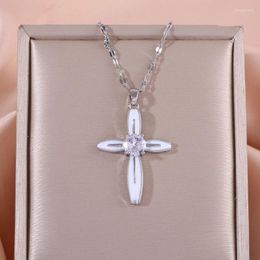 Pendant Necklaces European And American Fashionable Light Cross Necklace Gives Women A Sense Of Luxury Niche Design