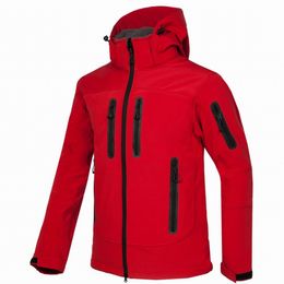 new Men HELLY Jacket Winter Hooded Softshell for Windproof and Waterproof Soft Coat Shell Jacket HANSEN Jackets Coats red 225S