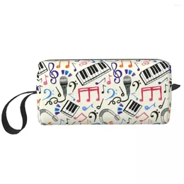 Storage Bags Custom Good Beat Music Notes Toiletry Bag For Classic Piano Lover Makeup Cosmetic Ladies Beauty Dopp Kit Case