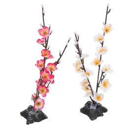 Decorative Flowers Artificial Flower Cherry Spring Plum Peach Blossom Branch Home Wedding Table Plastic Bouquet