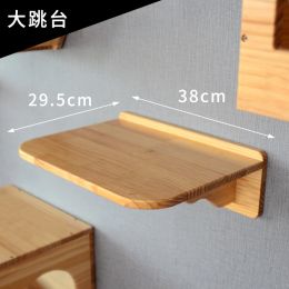 Accessories Cat Wall Mounted Wood Platform Kitten Jumping Platform Cat Climbing Scratching Frame Diy Pet Toy Cat Hanging House Wall Cat Nest