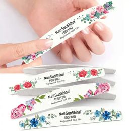 Professional Half Moon Nail file 100/180 Sandpaper lime a ongle Sanding Polishing files nail equipment Manicure Buffer Nail Tool