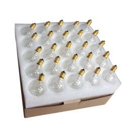 Bulbs 25 Pack AC230V G40 Globe Tungsten Incandescent Bulb Lamp E12 Base Socket Holder IP44 Waterproof Warm White String Light Decor