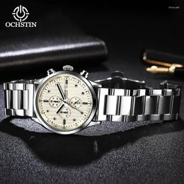 Wristwatches OCHSTINOriginale Series Business Light Luxury Multi Functional Quartz Movement Waterproof Watch 2024 Men's
