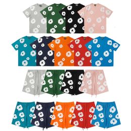 2024 Summer Brand Men Tshirt Foam Full Print T-shirt Designer Tops High Street Loose Round Neck Short Sleeved Tee