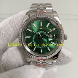 25 Style 904L Automatic Watches for Mens 42mm 336934 Green Dial Fluted Bezel Stainless Steel Jubilee Bracelet 326933 Yellow Gold 336935 Everose Mechanical Watch