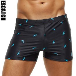 Suits ESCATCH Brand Hot Sale Summer Quick Dry Underwear Mens Swimwear Homme Fashion Plus Size Trunks With Pad EY015