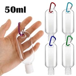 Dispensers 50/30ml Portable Refillable Bottles with Hook Hand Sanitizer Alcohol Cosmetics Container Outdoor Mini Soap Dispenser Container