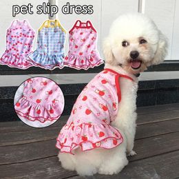 Dog Apparel Summer Animal Print Pet Clothes Cool Dress T-shirts Sling Skirt For Small Medium Cat Poodle Pug Vest Shirt