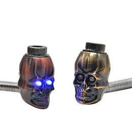 Flexible metal pipe smoke This skull shape light pipe01238613859