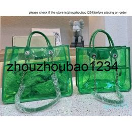 CF Fashion Handbag Bags chanellies Fashion Beach Clear Jelly Bag Large Capacity Travel Tote Bags Channeles cc bag