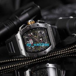 RM Luxury Watches Automatic Watch Mills Johnson Watch Men's Mechanical Xenon Gas Wormhole Concept Men's Mechanical Tritium Gas Watch Black Silver apXT