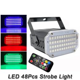 High Qualtiy Laser lighting Strobe Light Sound Control Stage Lights 48LEDs RGB DJ Disco Club Lamp Wedding Party Effect Lamps LL