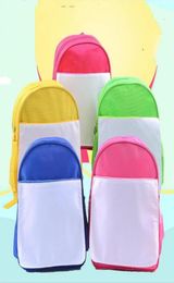 Blank White Sublimation Backpack Shoulder Bag Kindergarten School Bag Kids Book Packs Thermal Transfer Heat Print Backpacks Bags E6344464