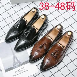 Dress Shoes Suit Leather Men's Business Casual Formal Wear British Korean Version Office Social Der