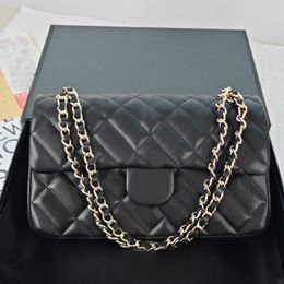 Designer Handbag Shoulder Chain Bag Clutch Flap Totes Bags Wallet Check Velour Thread Purse Double Letters Solid Hasp Waist Square Stripes Women