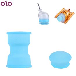 Toys Accessories Pump Enlargement Glans Protector Cap Sealed Sleeve Cover for Dick Extender Bigger Growth Enhancer Trainer