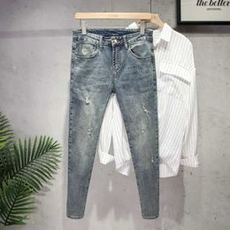 Men's Jeans Harajuku Summer Korean Street Style retro mens luxury pants mens ultra-thin denim classic cool new jeans mens TrousersL2405