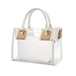 Shoulder Bags 2024 Women's Bag Waterproof Transparent For Women Shopper Handbags 2-piece Crossbody Beach Designer Top