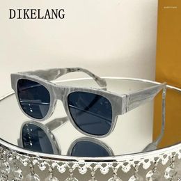 Sunglasses High Quality Square For Men's Acetate Designer Brand Handmade Glasses Women's Sunshade