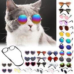 Häuser Brillen für eine Katzen -Haustierprodukte Waren für Tiere Hundezubehör cool lustig die Kätzchenlinsen Sonnenfoto Requisiten farbige Sonnenbrille