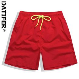 Men's Shorts Datifer Brand Summer Men Shorts Fashion Nylon Solid Mesh Liner Traje De Bao Drawstring For Swimsuits Male Surf Sports ShortsL2405