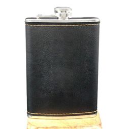 s High Quality Stainless Steel 9 Oz Hip Flask Leather Whiskey Wine Bottle Retro Engraving Alcohol Pocket Flagon With Box Gifts3884033