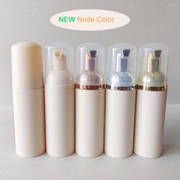 Storage Bottles 60ml Plastic Foam Dispenser Eyelashes Cosmetic Bottle Pump Empty Face Cleaner Soap Nude Colour Botle