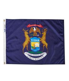 Michigan Flag 150x90cm 3x5ft Printing 100D Polyester Outdoor or Indoor Club Digital printing Banner and Flags Whole6553262