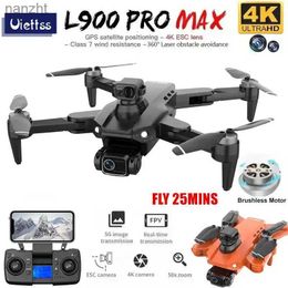 Drones Professional L900 Pro Max Drone G Dual 4K WIFI FPV Camera Obstacle Avoidance Brushless Motor RC Four Helicopter Mini Drone Toy WX