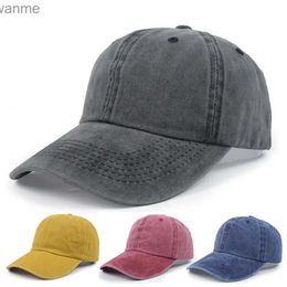 Caps Hats New denim cloth hat washed cotton baseball hat parents and children sun hat boys and girls autumn and summer snapshot baby hat WX