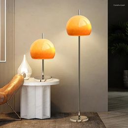 Floor Lamps Bauhaus Living Room Retro Glass Table Lamp Gradient Orange Mushroom Bedroom Atmosphere LED