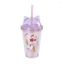 Mugs Plastic Cups With Lids & Straws - Reusable Color Changing Adults Drinking Cup | Bulk Tumblers Straw For Party