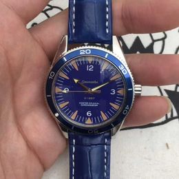 Designer Watch reloj watches AAA Mechanical Watch Oujia Ghost Blue Face Gold Ring Transparent Bottom Fully Automatic Mechanical Watch Y00 Machine
