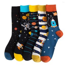 Men's Socks Man Mid Calf Normal Crew Cotton Medium Tube Spring Fall Winter Hip-hop Cool Fashion Plus Size Eu41-46 US7.5-12