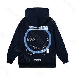 Isola New Men Fashion Hoodie Felpedrirt Stone Coppia Style Style Letter Modello di stampa logo Spazio tasca tasca tasca comoda cotone hip hop con cappuccio Pullover 02