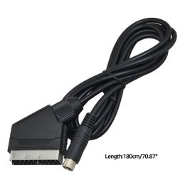 Cables 50PA 1.8m RGB Scart Cable AV Cord Stable Transmit 20pin Connector for sega Saturn NTSC and PAL Plug Black