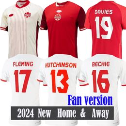 2024 Canada Football Jersey National 24 25Red Home White Away GROSSO CAVALLINI HOILETT SINCLAIR J.DAVID DAVIES Football Shirt South American Cup National Team