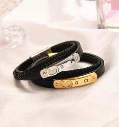 Designers Bracelets Women Leather Bangle Luxury Designer Gold Silver Letter Wispy Bracelet Jewelry Plated Stainless steel Love Gif1274641