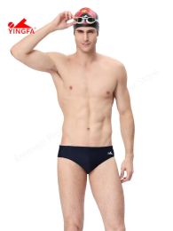 Suits YINGFA Men Professional Competitive Swim Trunks Black Swimming Briefs Quick Dry 3XL Plus Size Boardshort For Men Original