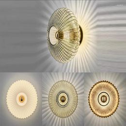 Wall Lamps Modern LED Glass Sconces Nordic Corridor Background Bedrooms Living Room Bedside Ambiance Lamp Aisle Indoor Home Decor