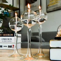 Holders Free Shipping Creative Glass Oil Lamp Wedding Decoration Handcraft Glass Candle Holder Friend Gift Candle Holder