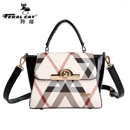 Shoulder Bags Women Handbags Fashion Classic Striped Bag England Style Messenger