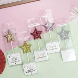 3PCS Candles Hot Sale Pentagram Happy Birthday Cake Candle Childrens Creative Party Star Candle Decoration