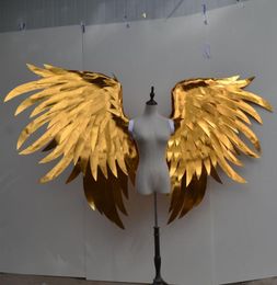 Big size gold angel wings beautiful po shooting props high quality display supply 4KG not fit for long time wear EMS 7267270